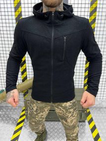 Тактическая флисовка  honeycomb black  ВТ0443