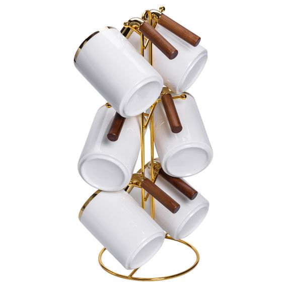 Набір із 6 чашок на металевій підставці (400 мл) | Зображення 1