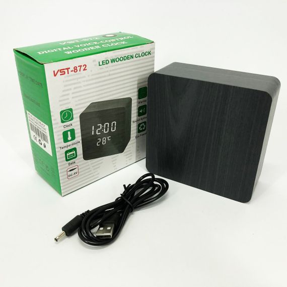 Годинник мережевий електронний світловий настільний VST-872-6, Настільний LED годинник BP-92 | Зображення 2