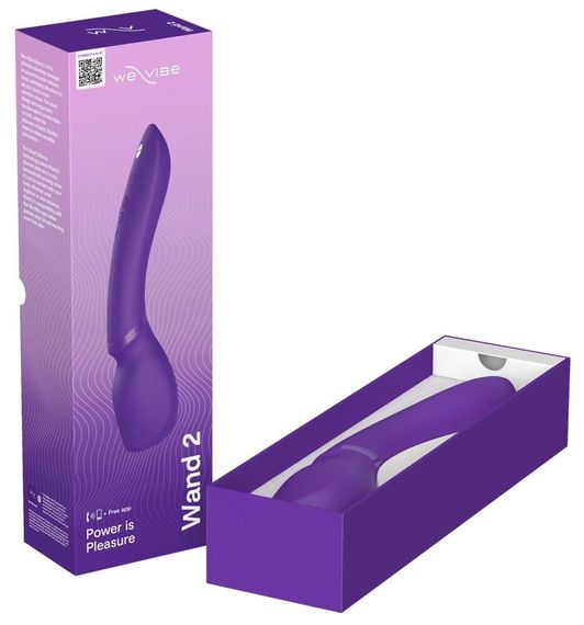 Смарт-вібромасажер We-Vibe Wand 2 Purple, дуже потужний, функція Smart Silence | Зображення 6