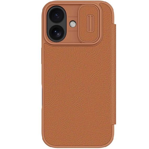 Кожаный чехол-книжка Nillkin Qin Pro Camshield для Apple iPhone 17 (6.3") Brown | Зображення 2