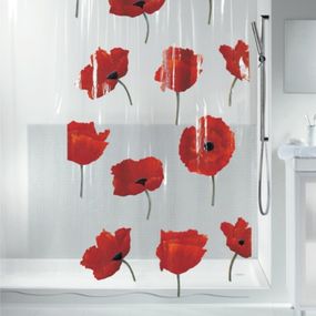 Шторка для ванної та душу Spirella Poppy 180x200 см, водовідштовхувальна PEVA, 10.42344