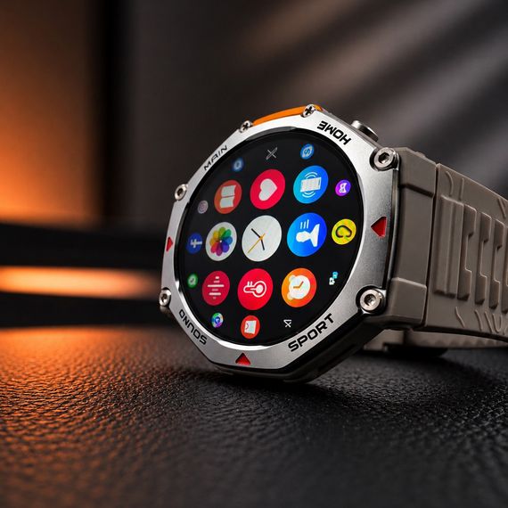 Розумний годинник Modfit Navigator Al Gray-Silver з GPS, компасом та вологозахистом 5 ATM | Зображення 6