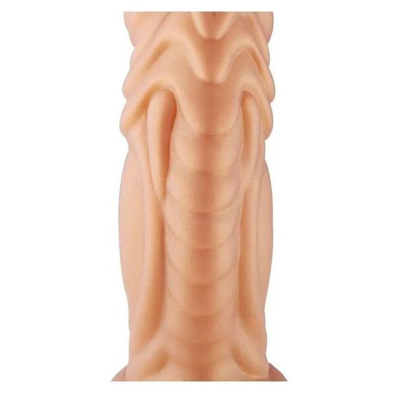 Фалоімітатор для секс-машин Hismith Slightly Curved Silicone Dildo Monster Series, кріплення KlicLok Sex Aura | Зображення 4