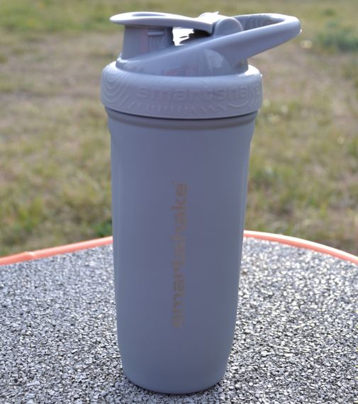 Спортивний шейкер SmartShake металевий Reforce Stainless Steel 30oz/900ml Gray | Зображення 1