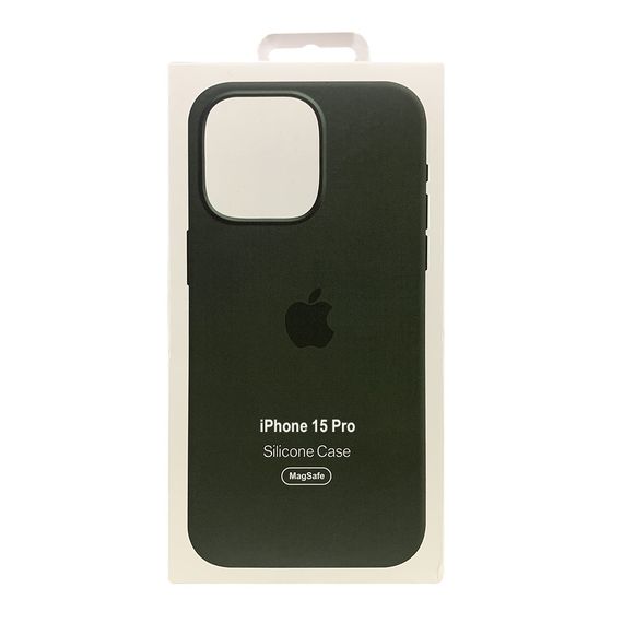 Чехол накладка Silicone Case Full with Magsafe для Apple iPhone 15 Pro- Cypress | Зображення 2