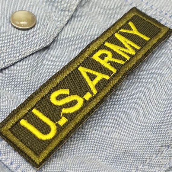 Термоаплікація, нашивка на одяг 2.5х8,5см "U.S.Army" | Зображення 1