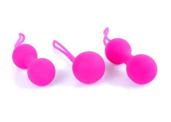 Набір вагінальних кульок - Silicone Kegal Balls Set Pink | Зображення 2