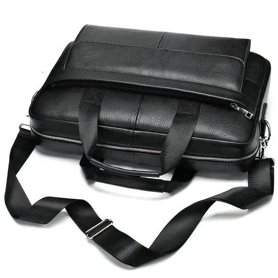 Мужская кожаная сумка для ноутбука из итальянской кожи, формат А4, премиум класс NW-53 | Зображення 2