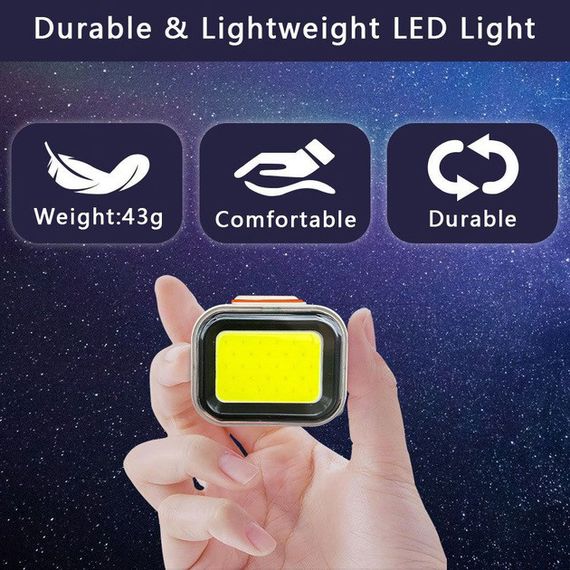 Налобний ліхтар зі зручним ремінцем для голови CY-2027-B-COB(white+red), Ліхтар на лоб потужний VZ-63 | Зображення 4