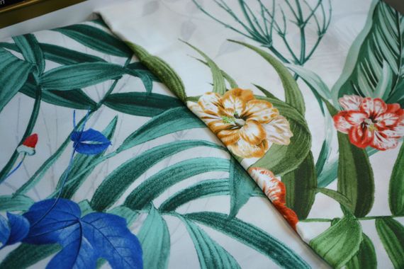 Постільна білизна TAC Satin Deluxe 200×220 см Aden Yesil | Зображення 2