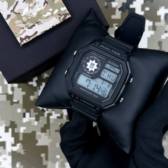 Годинник наручний Patriot 010BKPO Поліція Чорні + Коробка. | Зображення 3