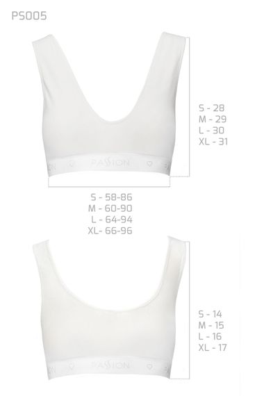 Спортивный топ Passion PS005 TOP Белый XL | Зображення 2