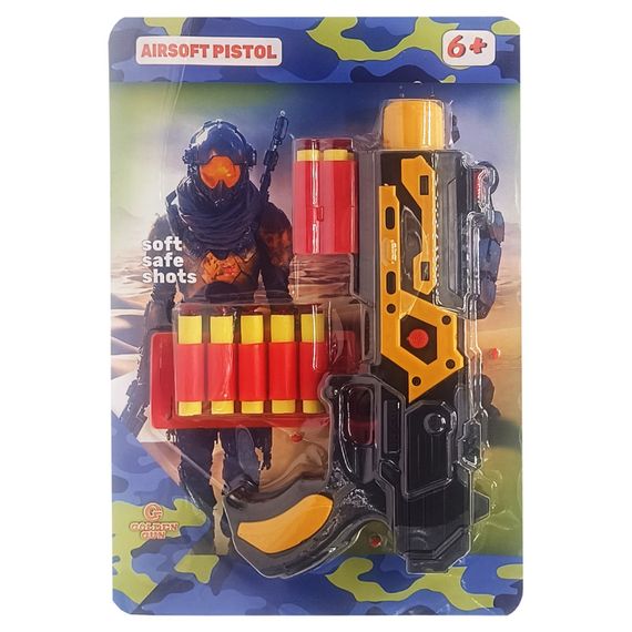 Дитячий іграшковий пістолет "М 65" 932GG(Yellow) стріляє м'якими поролоновими кулями