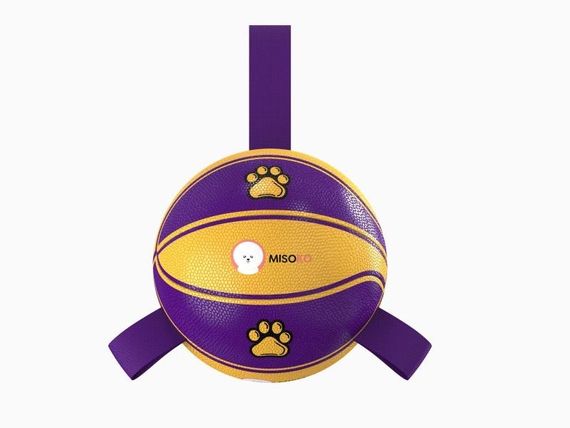 Іграшка для собак Misoko&Co Basketball Ball, 15 см, фіолетовий