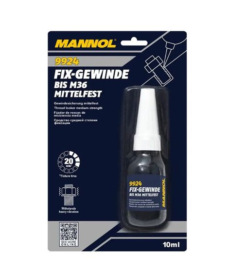 Фіксатор різьби демонт. синій Mannol 9924 Fix-Gewinde10г