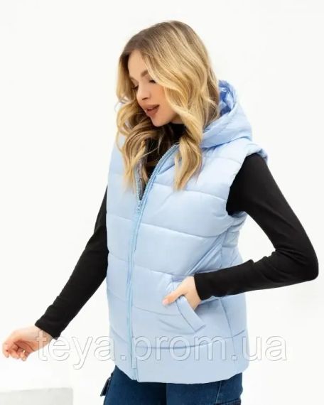 Жилетка для жінок колір блакитний розмір XL FI_006799 | Зображення 1