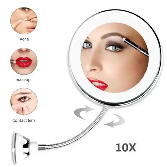 Зеркало круглое с подсветкой на гибком держателе LED Flexible