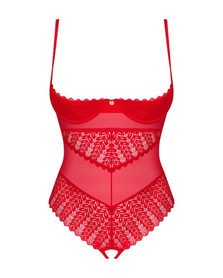 Боді з вирізом Obsessive Ingridia Body Червоний XL/2XL | Зображення 2