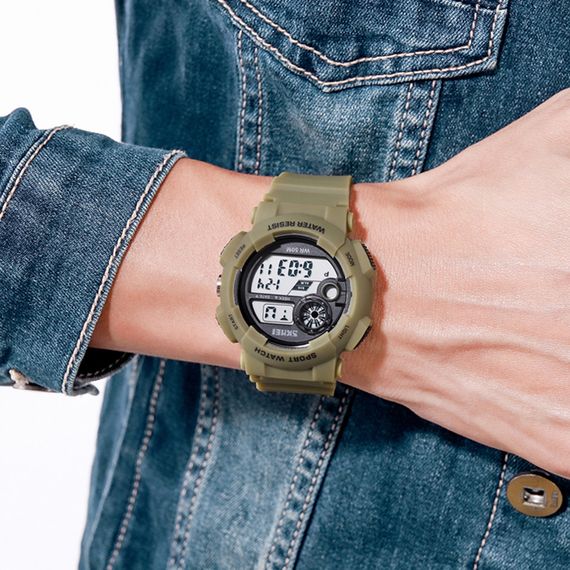 Чоловічий годинник Skmei 1718AG Army Green | Зображення 3