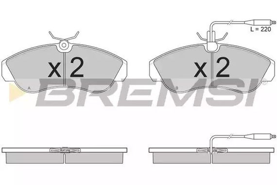Колодки передні гальмівні Ducato/Boxer 94-02 (1.8t), Bremsi (BP2615) | Зображення 2