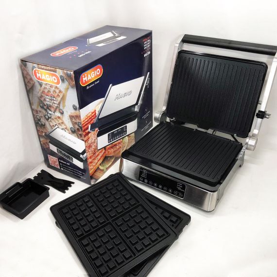 Бутербродница 4 в 1 на подарок, Вафельница с антипригарным покрытием, Бутербродница мультипекарь SL-53 | Зображення 5