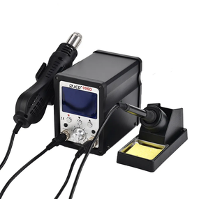 Термовоздушная паяльная станция JCD 996D 220V 2 в 1 (фен + паяльник) с ЖК-дисплеем Черный (sv2440)