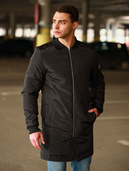 Бомбер Плащ чорний S | Зображення 3