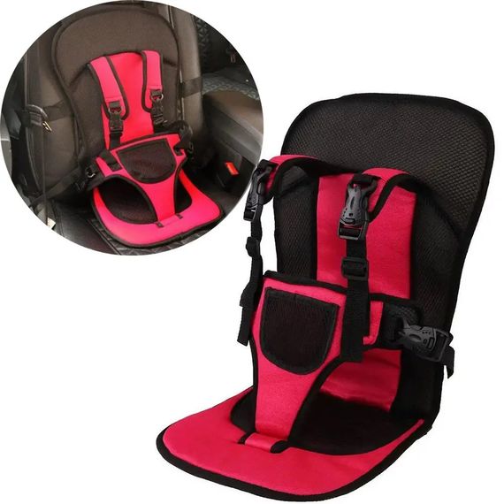 Детское бескаркасное автокресло Multi Function Car Cushion до 12 лет. KW-842 Цвет: красный
