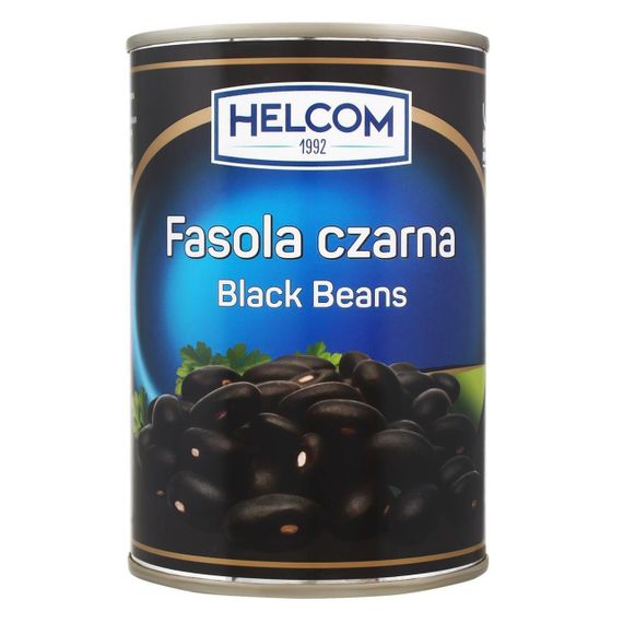 Фасоль чорна (боби) консервовані Fasola Helcom, 400 г у ж/б, Польща