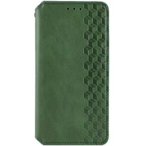 Шкіряний чохол-книжка GETMAN Cubic (PU) для Samsung Galaxy A35 Зелений