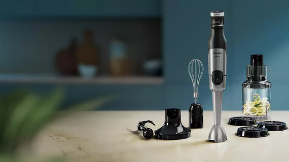 Блендер Philips заглибний Series 5000, 1200Вт, 4в1, чопер XL, спіралайзер, чорний (HR2684/00) | Зображення 7