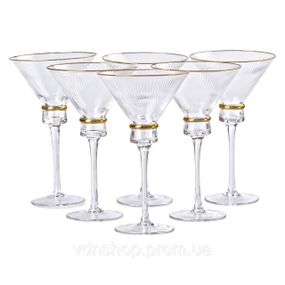 Набор из шести бокалов для мартини объемом 300 мл (высокая ножка) HP-16-6