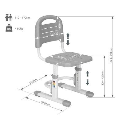 Школьный стул FunDesk SST3LS Grey | Зображення 4