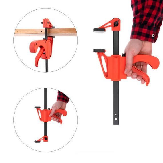 Струбцина автомат 150x60мм INTERTOOL HT-60201 | Зображення 2