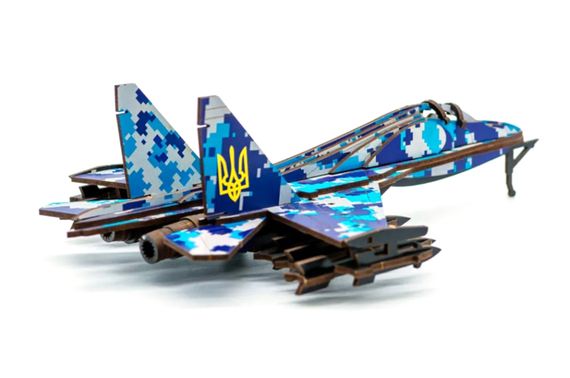 Конструктор Арт-00654 "Міг 29"дерев'яний, 94 дет.  р. 34x23см PuzzleOk | Зображення 1