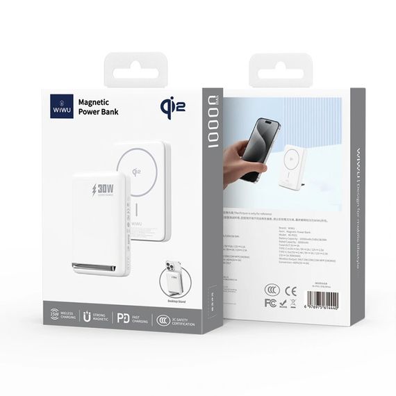 Портативний ЗП Power Bank WIWU Wi-P031 Magnetic з БЗП 30W 10000 mAh | Зображення 2