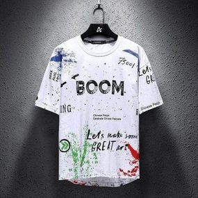 Футболка чоловіча з принтом повсякденна XL Білий