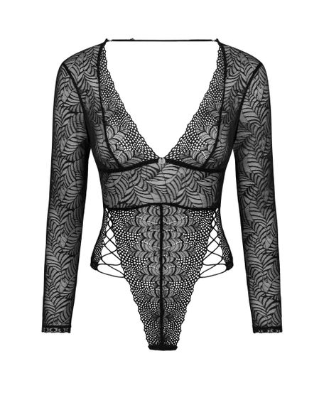 Боди с длинными рукавами Obsessive Merlys Черный M/L | Зображення 4