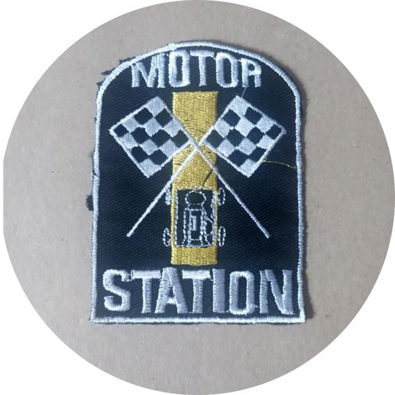 Нашивка на одежду (термо) Motor Station 72*98 мм Чорний