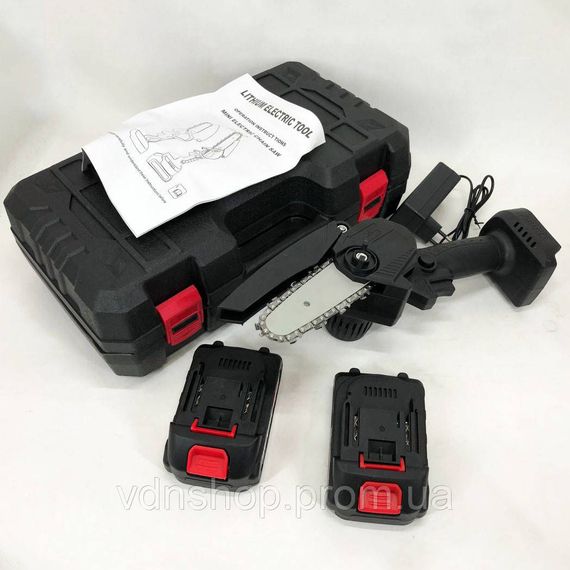 Аккумуляторная пила для подрубки деревьев 10 см, Аккумуляторная пила цепная с зарядным устройством YI-28 | Зображення 7