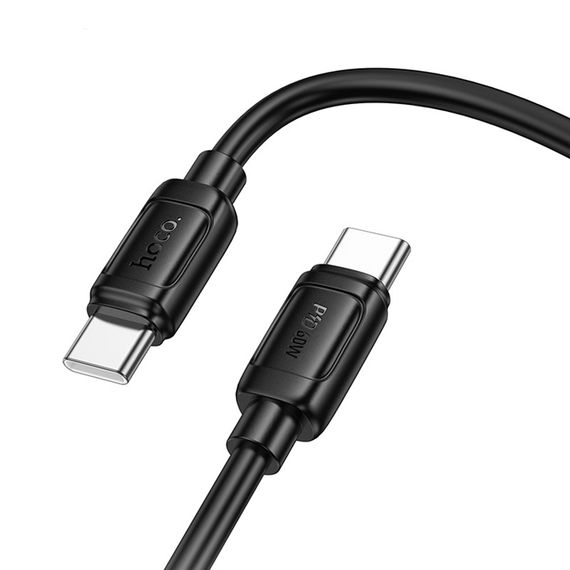 Дата кабель Hoco X115 Surpass Type-C to Type-C 60W (1m) Black | Зображення 2