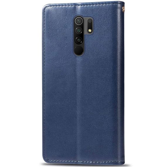 Шкіряний чохол-книжка GETMAN Gallant (PU) для Xiaomi Redmi Note 8 Pro Штучна шкіра, Слот для візитки, Синій | Зображення 1