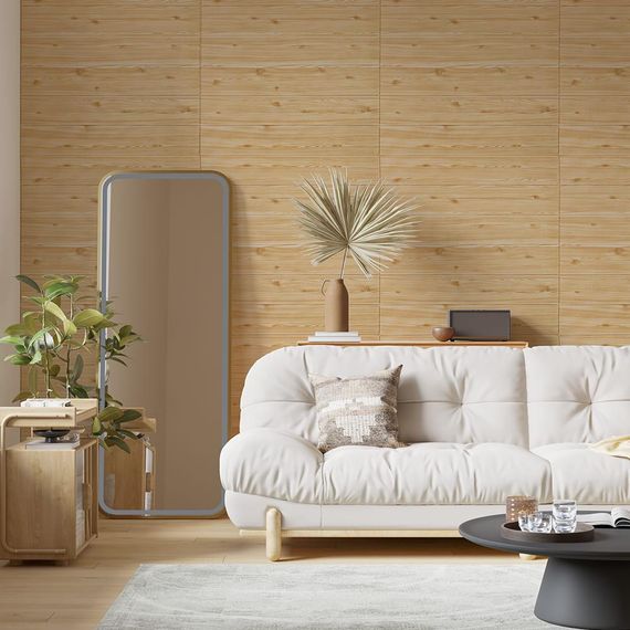 Самоклеюча 3D панель дерево світлий беж 700x700x4мм SW-00001376 | Зображення 4