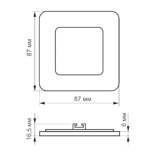 LED Панель врізна квадратна 3W 5000К VL-DLS-035(2) Videx | Зображення 2