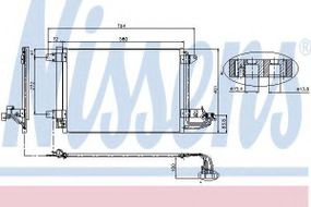 Конденсатор кондиціонера AUDI, SEAT, SKODA, VW (вир-во Nissens) NISSENS 94684 на SEAT LEON (1P1)