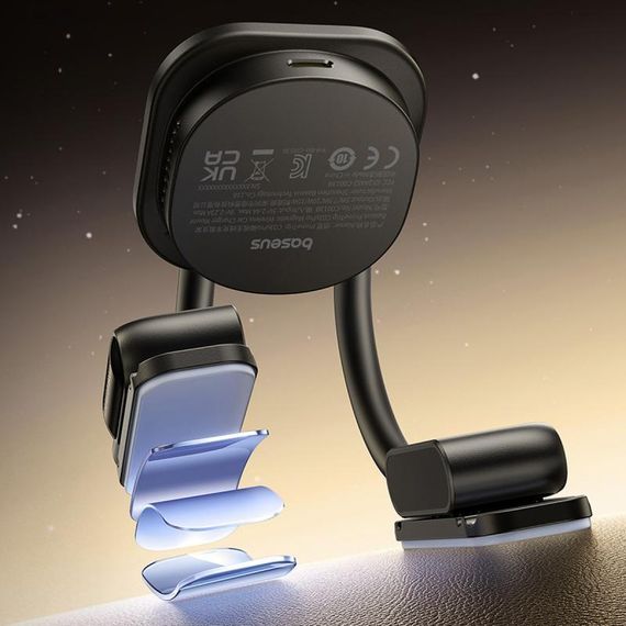 Автотримач з БЗП Baseus PrimeTrip C03s Pro Magnetic Wireless Charging (C0013B) Cosmic Black | Зображення 3