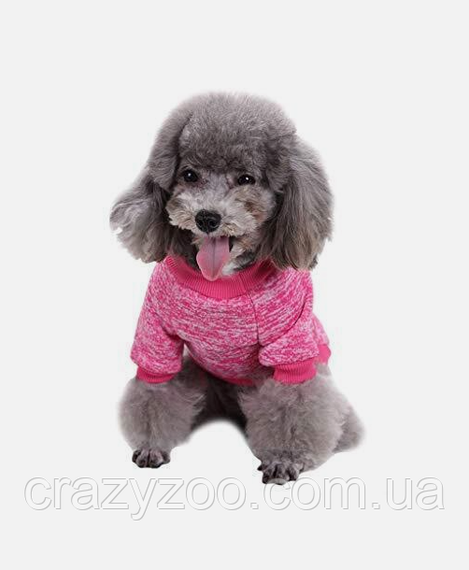 Кофта для собак и котов EcoToys Bright Pink S рябая ярко-розовая A: 25 см B: 34 см C: 20 см 7099 | Зображення 2