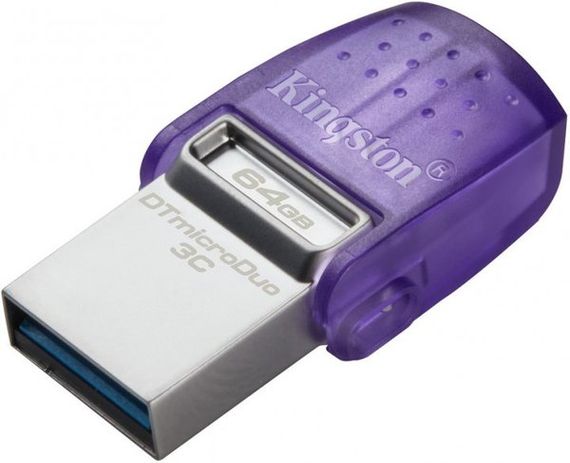 USB флеш накопичувач Kingston 64GB DataTraveler microDuo 3C USB 3.2/Type C (DTDUO3CG3/64GB) | Зображення 1