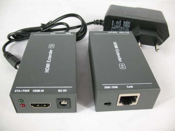 Активний подовжувач HDMI-сигналу по витій парі до 60 м 1080P/3D, cat6, одноканальний.